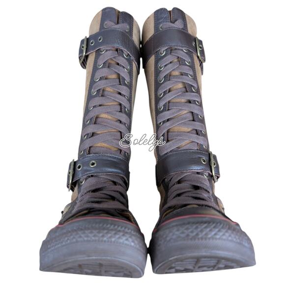 Converse 2005 Star 70 Vintage XXHI Buckle Knee High Suede Sneaker Boot 7 RARE - Picture 10 of 13